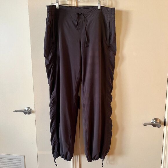 Athleta Womens La Viva Lined Pant Drawstring Full Length Gray XL - Picture 1 of 7